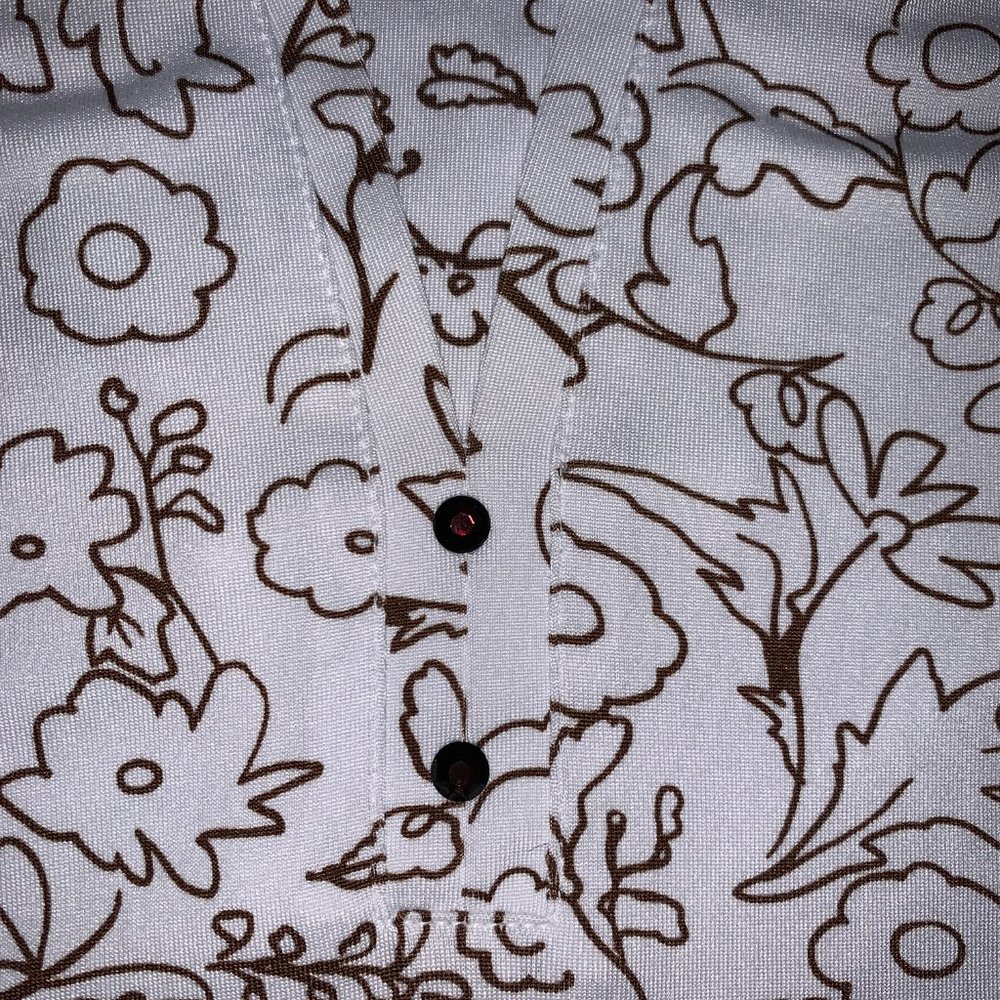 Sport Haley Women's White Floral Golf Top- X-Large - Picture 4 of 6